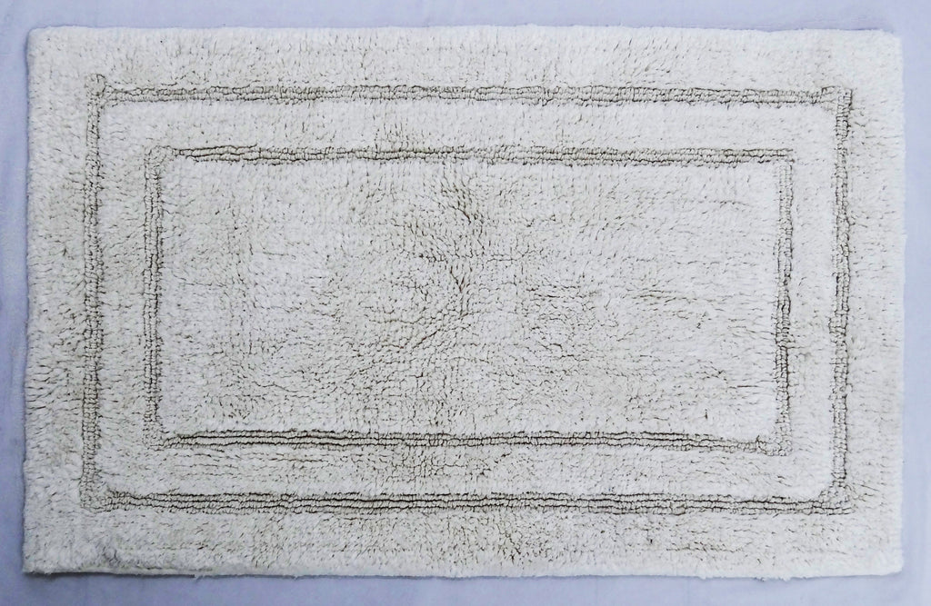 CHICOS HOME Ivory Color Plain Bath Rug 20" x 32" Vibhsa