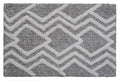 CHICOS HOME Bath Rug Geometric Pattern in Grey & Ivory Vibhsa