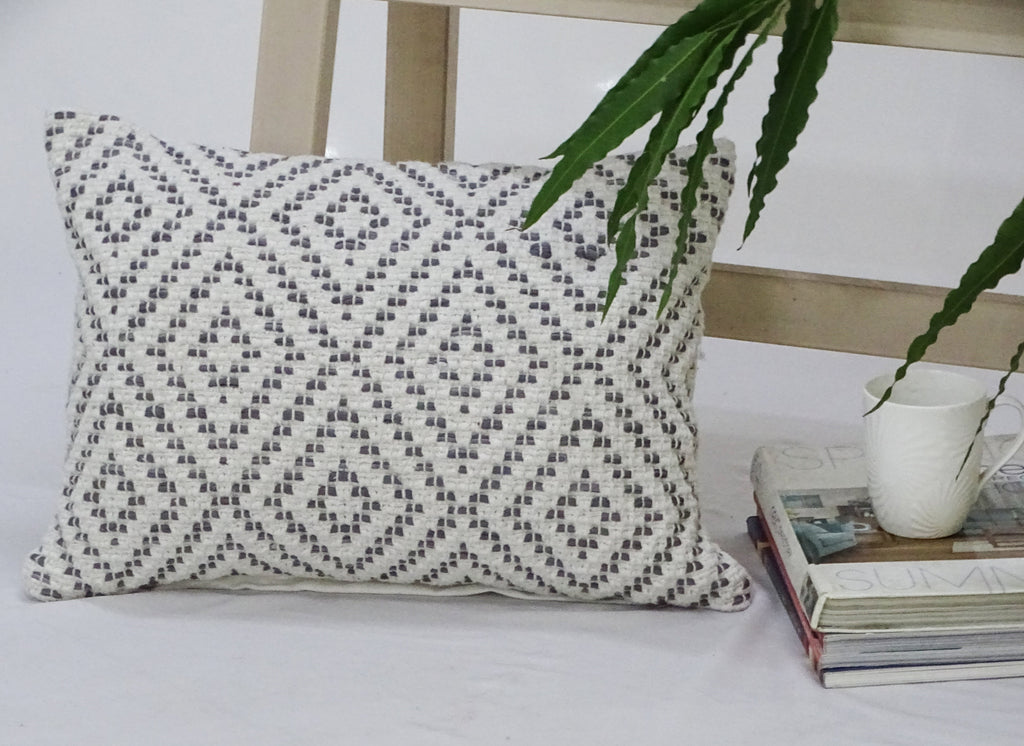 Decorative Cotton Throw Pillow for Chair 14"x20" Vibhsa