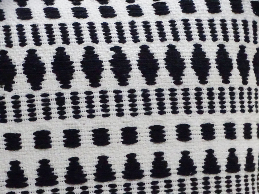 Black 22" X 22" Throw Pillow for couch with Tassels-Winter Vibhsa