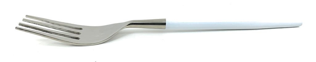 Vibhsa 6- PC Stainless Steel Dinner Fork (Hammered Mouth, White) Vibhsa