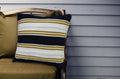 Multi Color 18"x18" Indoor Outdoor Pillow with Braid for sofa Vibhsa