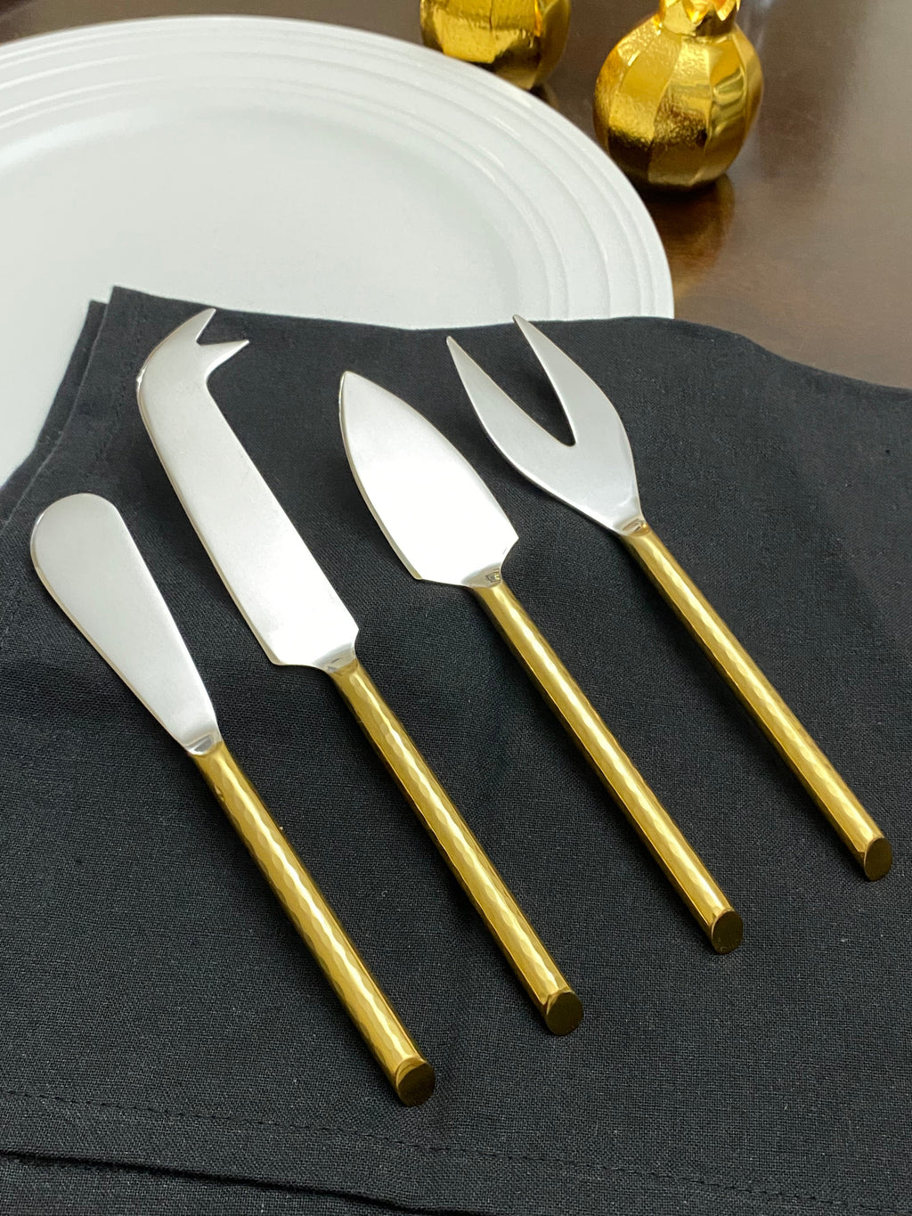 Golden Cheese knives set of 4 (Stainless Steel) Vibhsa
