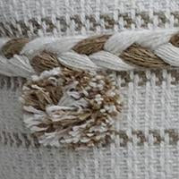 Handwoven 14" X 24" Throw Pillow with Poms Vibhsa