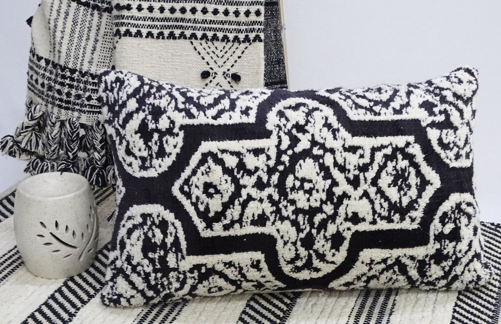 Handwoven 14"X 24" Throw Pillow for Sofa Vibhsa