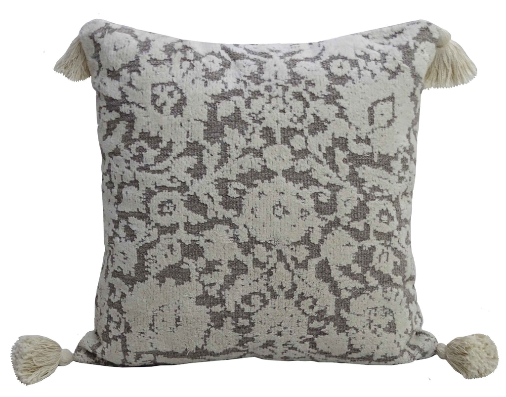 Throw Pillow with Tassels 20" x 20" Insert Included Vibhsa