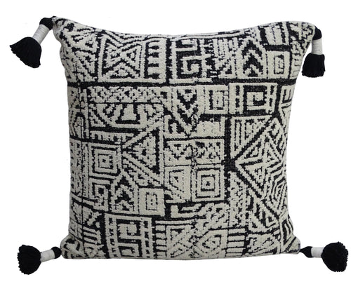 20" x 20" Throw Pillow with Tassels for Decoration Vibhsa