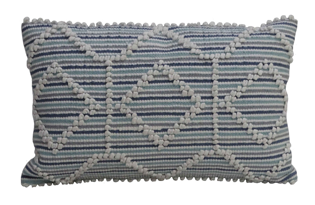 Modern Handwoven 14"X 24" Throw Pillow Vibhsa