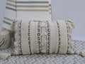 Handwoven 14"X 24" Throw Pillow with Fringes Vibhsa