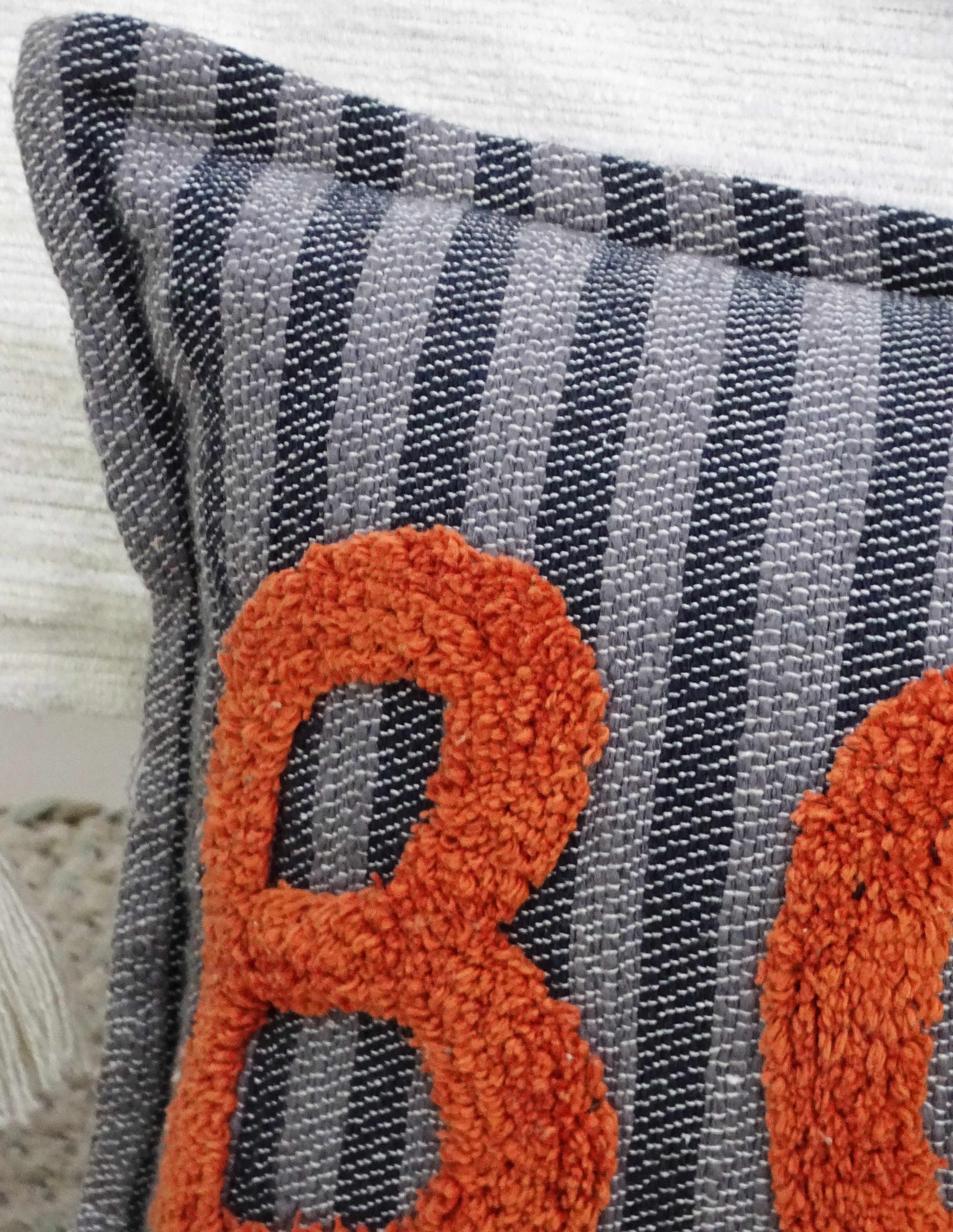 Halloween Throw Pillow Texted BOO! 14" x 24" Vibhsa
