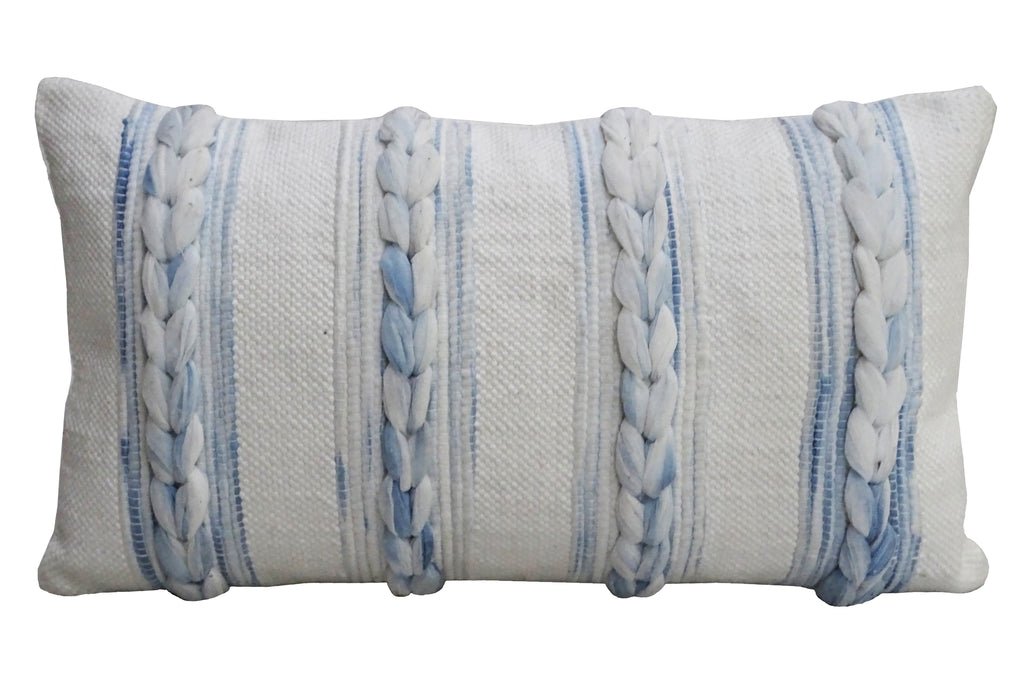 Handwoven 14"X 24" Modern Throw Pillow Vibhsa