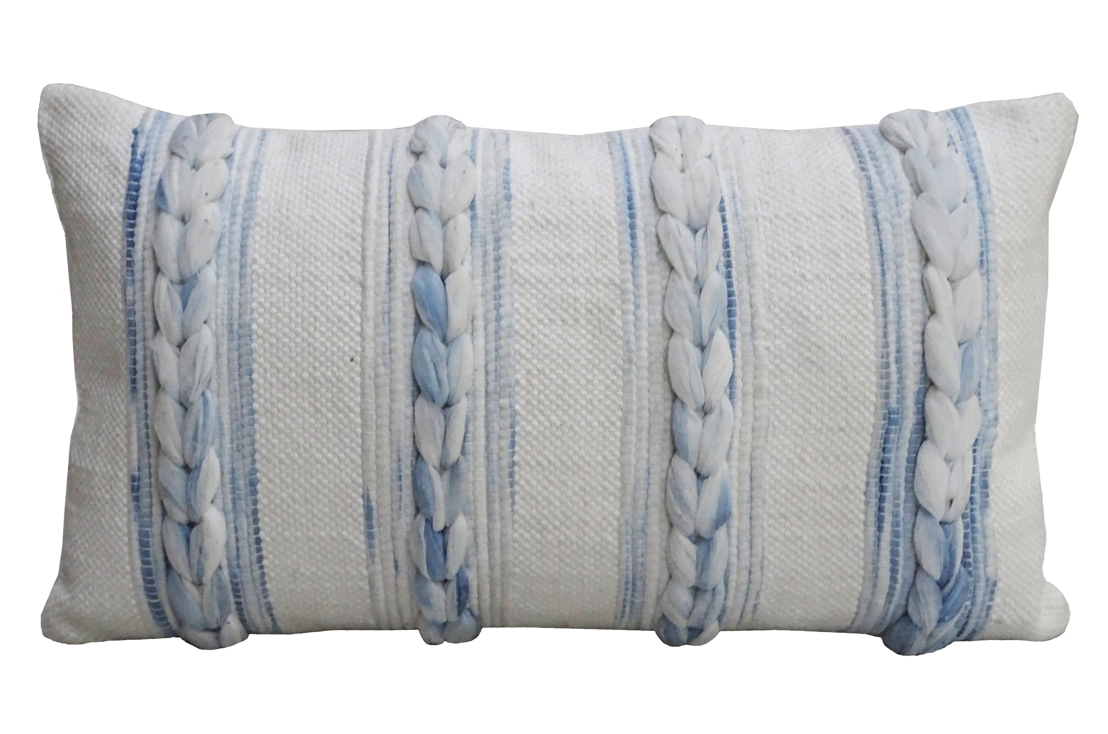 Handwoven 14"X 24" Modern Throw Pillow Vibhsa