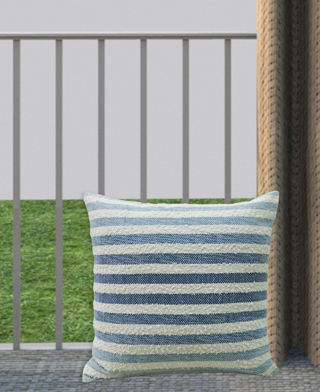Linden Street 100% Cotton Ombre Textured Stripe Pillow Vibhsa