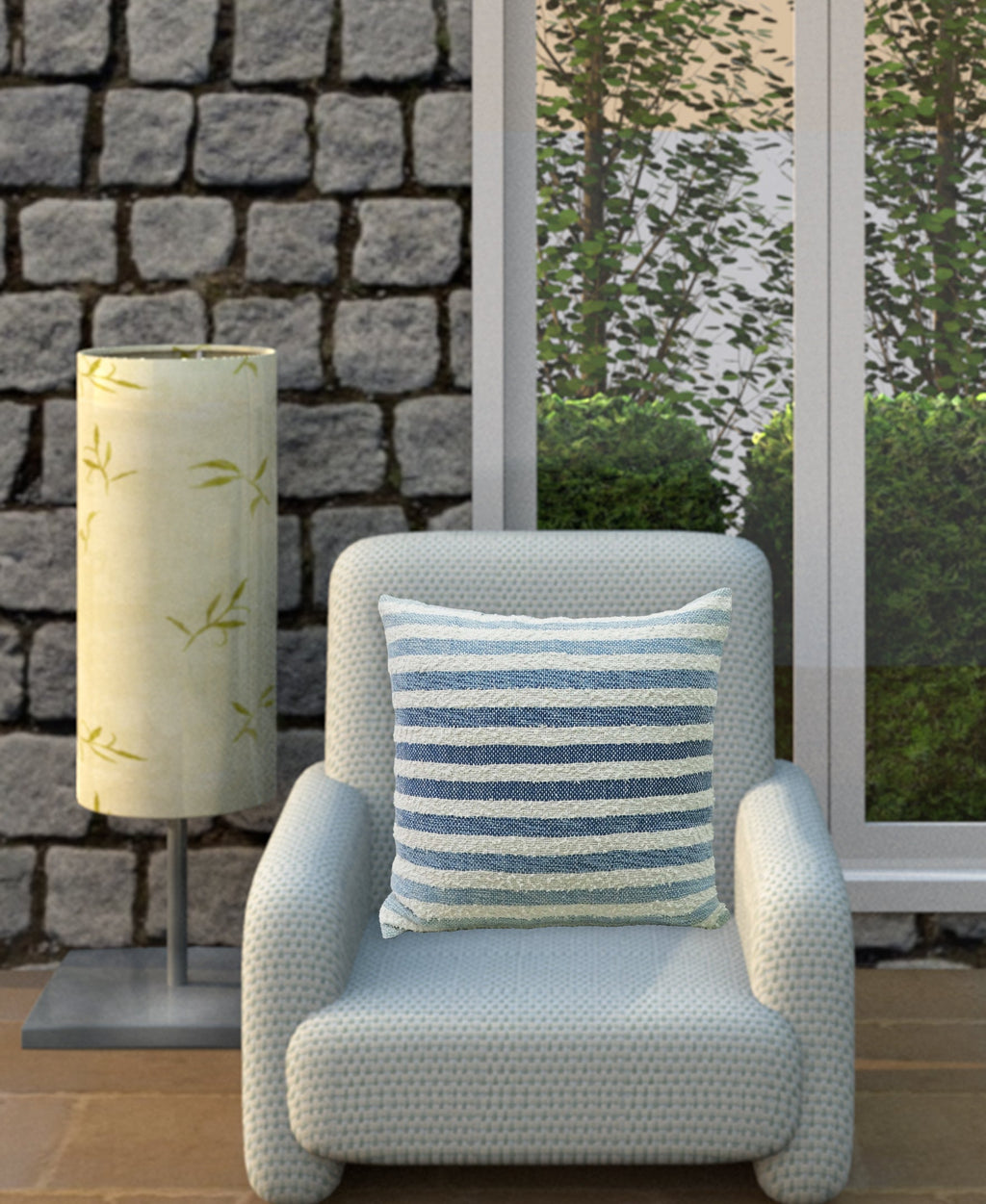 Linden Street 100% Cotton Ombre Textured Stripe Pillow Vibhsa