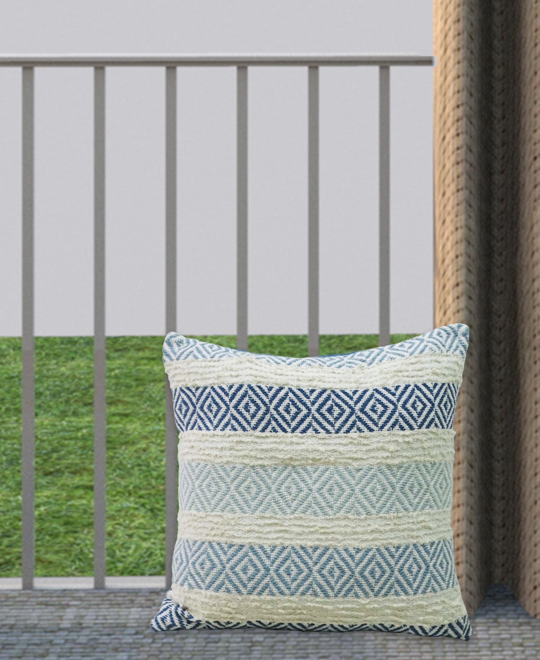 Linden Street Handwoven Weave Textured Stripe Pillow Vibhsa