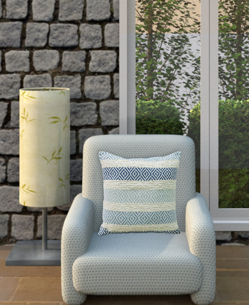 Linden Street Handwoven Weave Textured Stripe Pillow Vibhsa