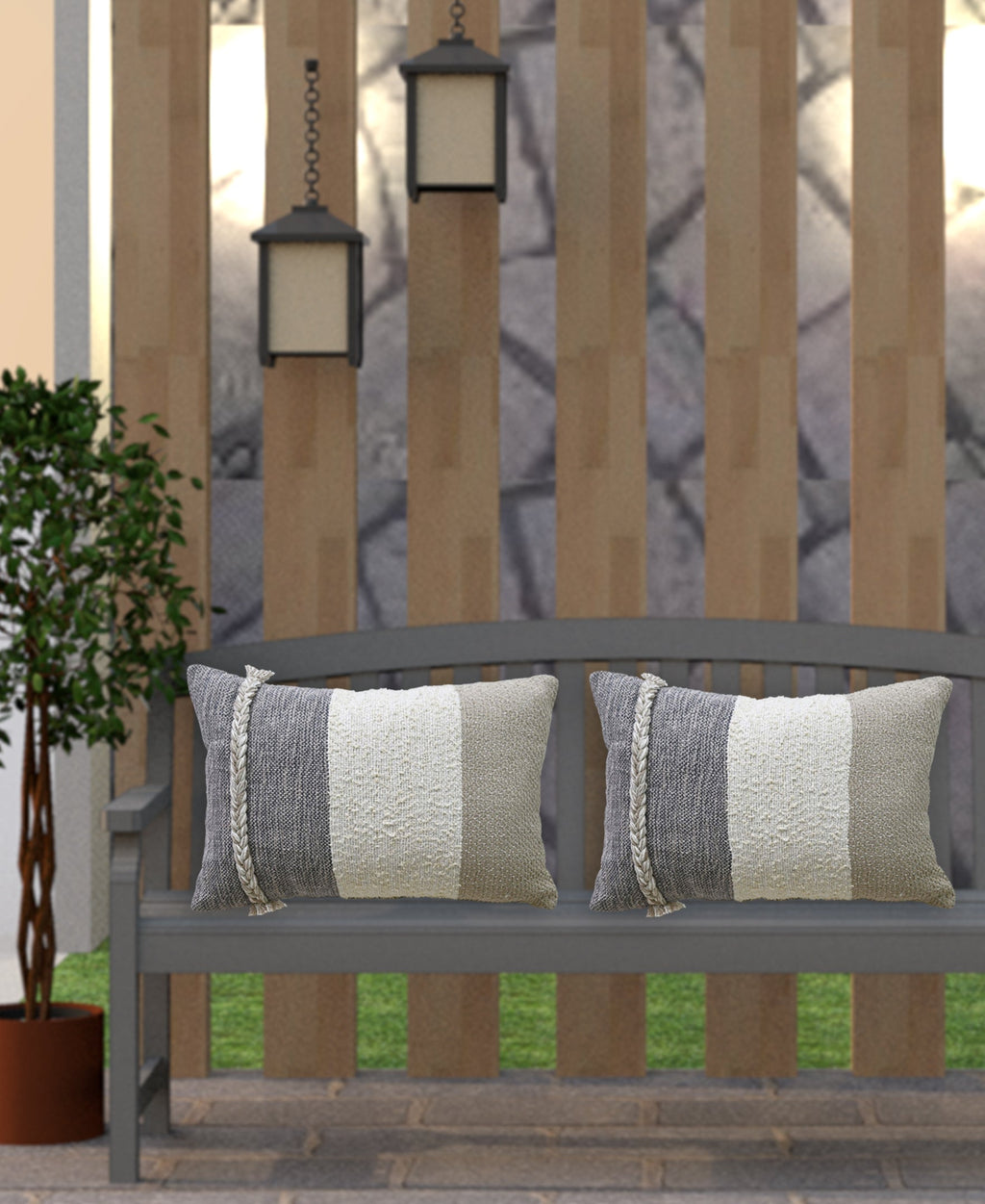 Linden Street Handloom Woven Wooden Textured Decorative Vibhsa