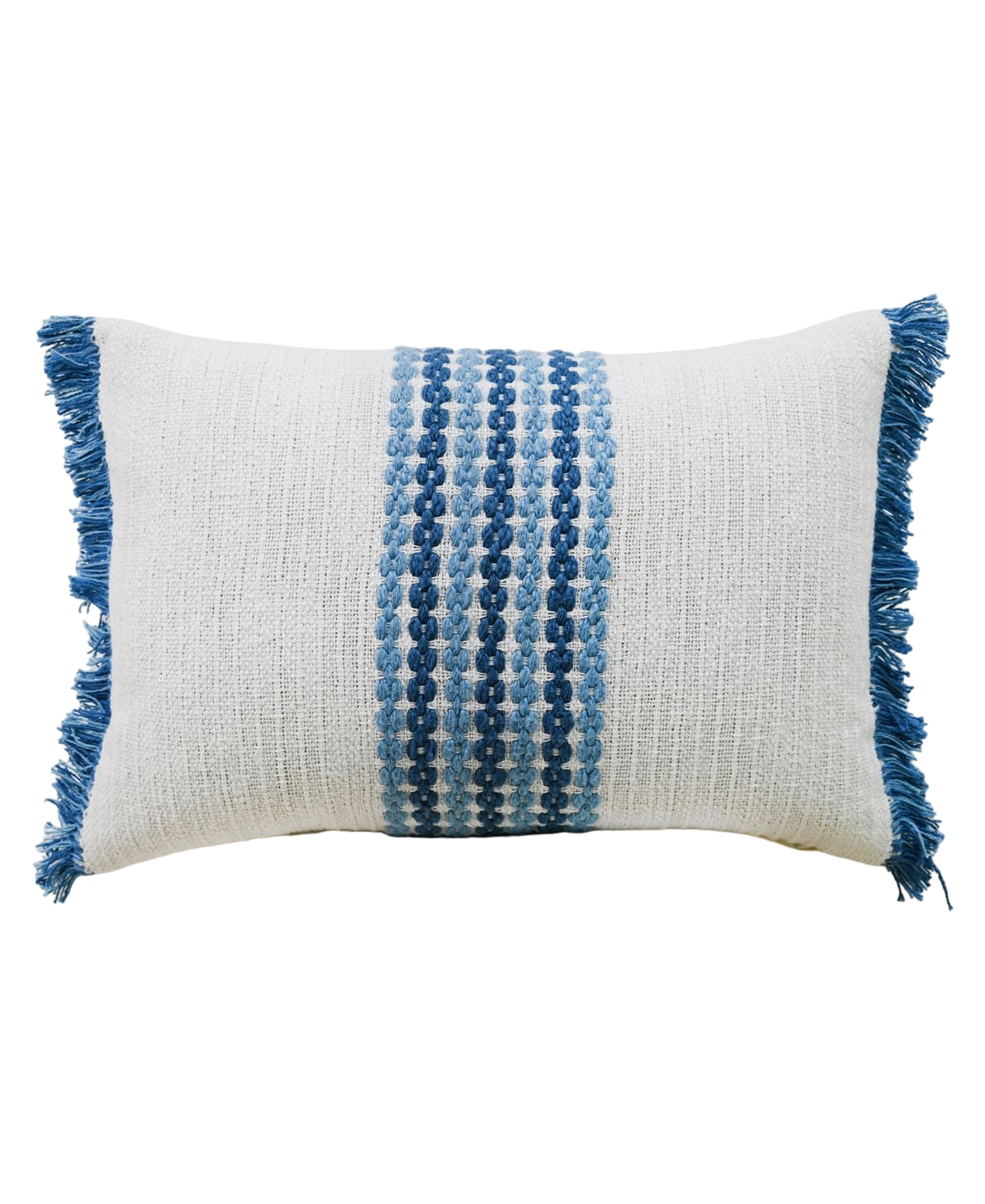 Handloom Woven Decorative Pillow, 14''X20'' Vibhsa