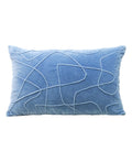 Linden Solid Velvet Embroidered Decorative Pillow 14"x24" Vibhsa