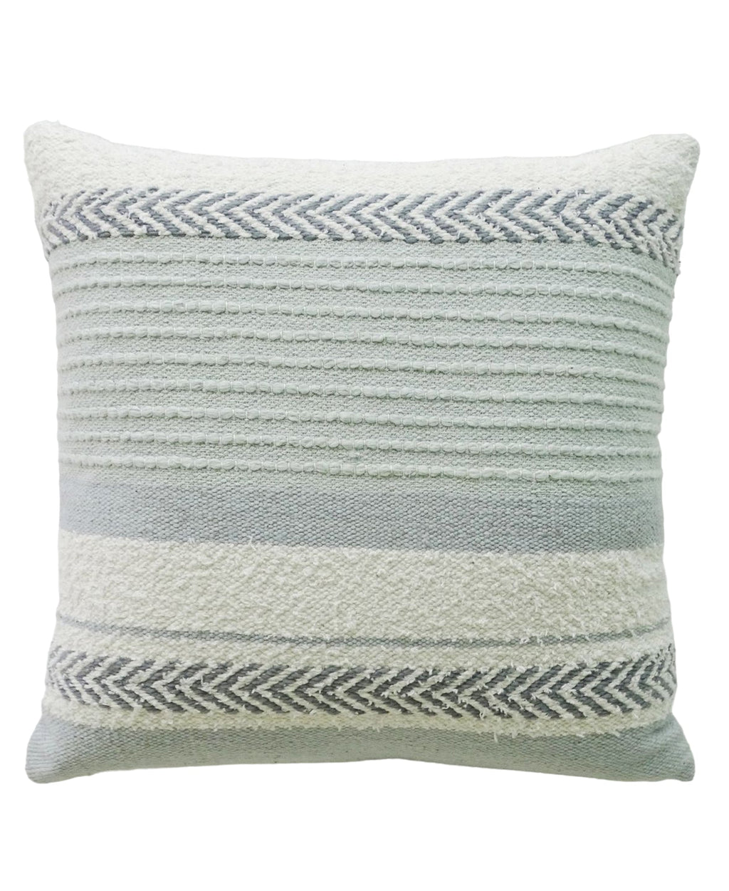 Handloom Woven Striped Decorative Pillow 20"x20" Vibhsa