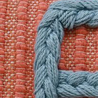 Handwoven Braid Couching Decorative Pillow, 14"X24" Vibhsa