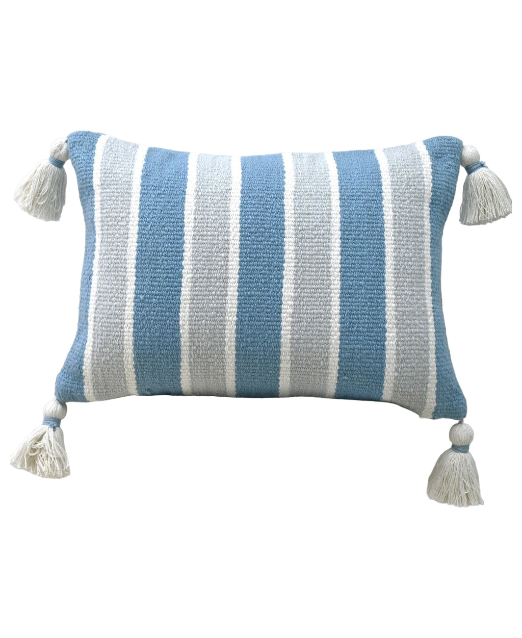 Handwoven Corner Tassels Decorative Pillow, 14''X20'' Vibhsa