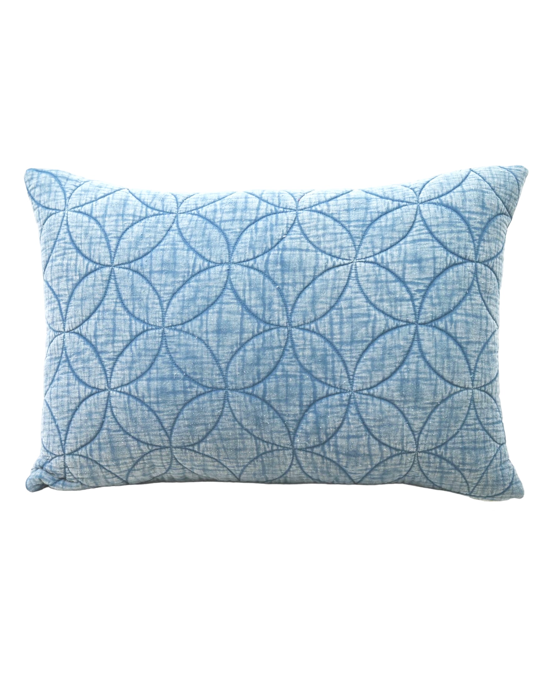 Textured Quilted Pattern Decorative Pillow, 14''X20'' Vibhsa