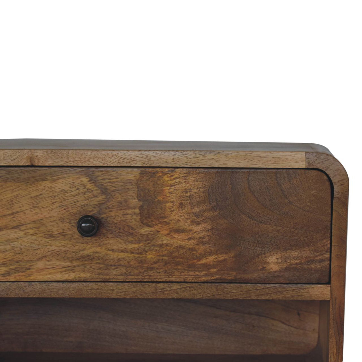 Curve Upper Slot Floating Nightstand Unique Piece Furniture