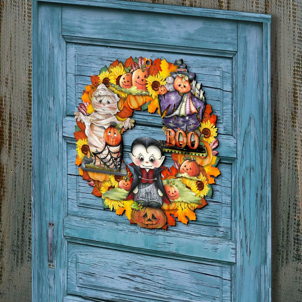 Halloween Holiday Door Wreath by G. DeBrekht - Thanksgiving Halloween Decor - 8185316H G.DeBrekht