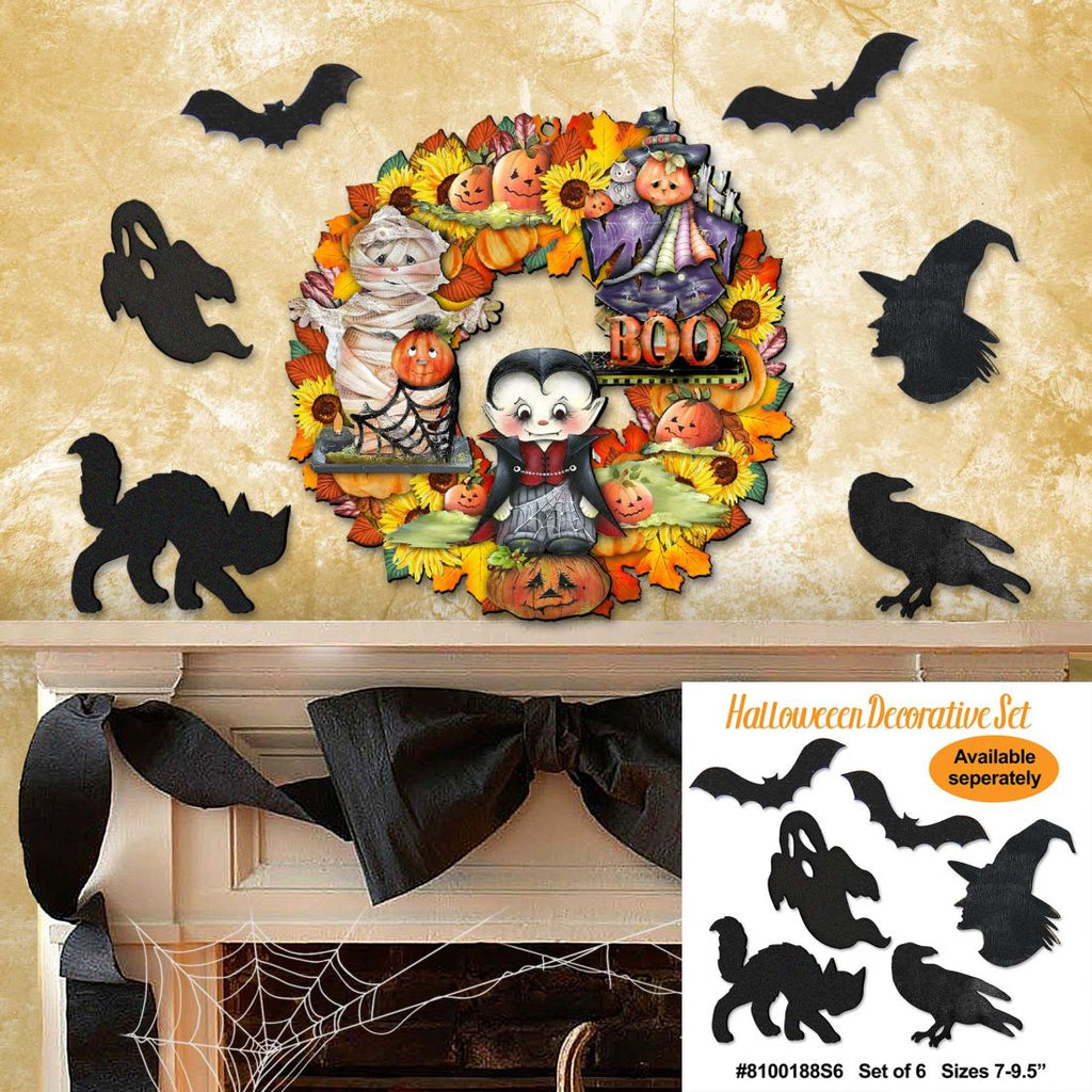Halloween Holiday Door Wreath by G. DeBrekht - Thanksgiving Halloween Decor - 8185316H G.DeBrekht