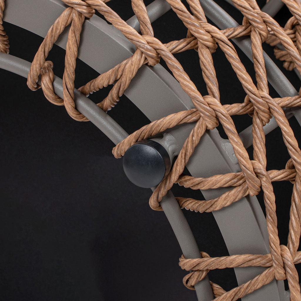 Willow - Round Upholstered Patio Ottoman Unique Piece Furniture