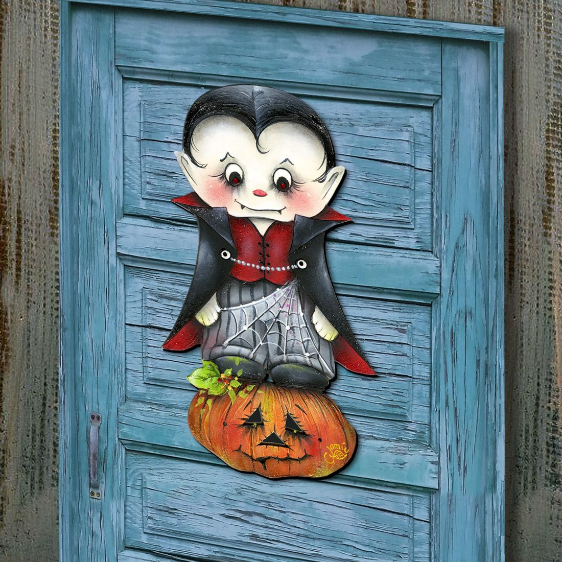 Dracula Halloween Door Decor by Jamie Mills-Price - Thanksgiving Halloween Decor - 8457401H G.DeBrekht