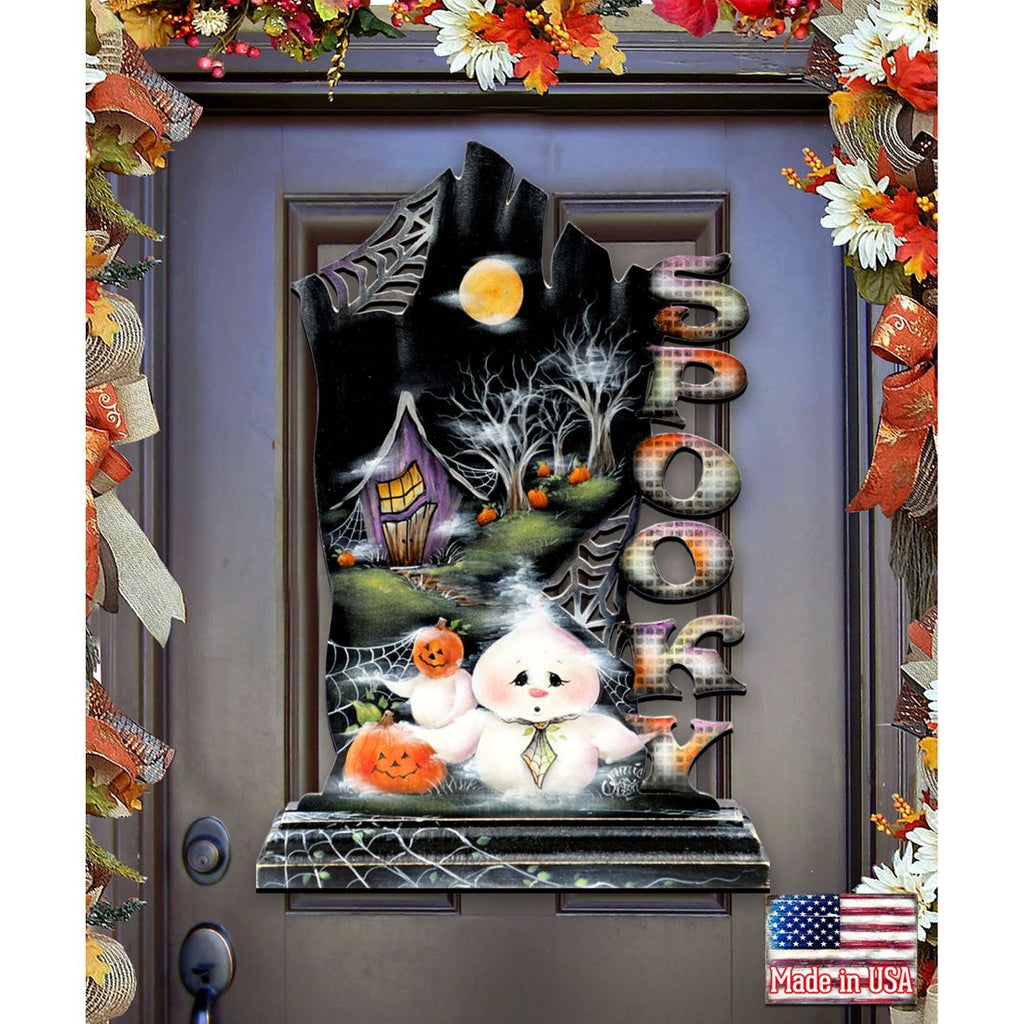 Not Too Spooky Halloween Door Decor by Jamie Mills-Price - Thanksgiving Halloween Decor - 8457408H G.DeBrekht