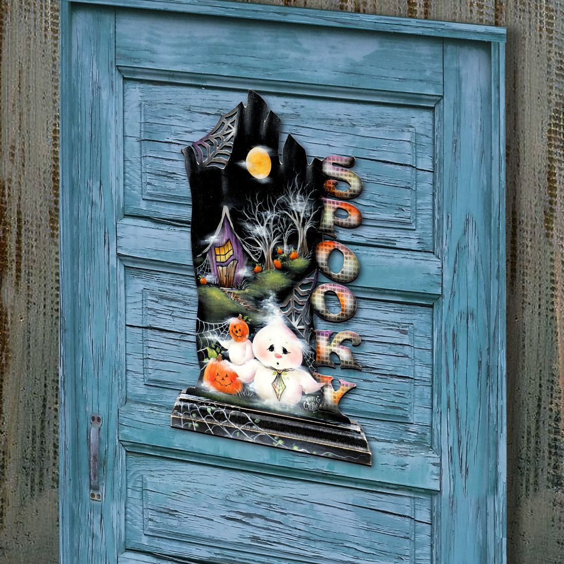 Not Too Spooky Halloween Door Decor by Jamie Mills-Price - Thanksgiving Halloween Decor - 8457408H G.DeBrekht
