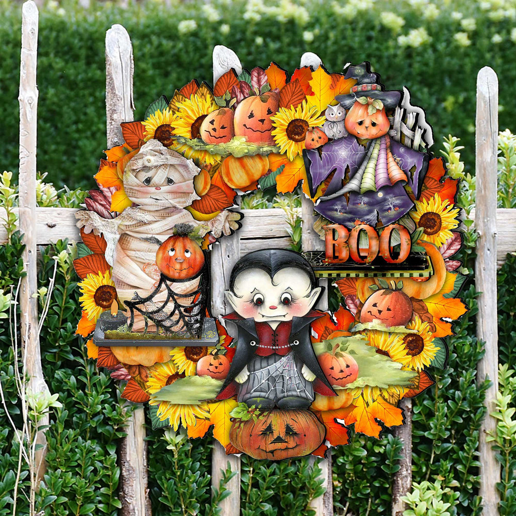 Halloween Holiday Door Wreath by G. DeBrekht - Thanksgiving Halloween Decor - 8185316H G.DeBrekht