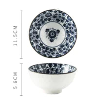 Navy Printed Porcelain Bowl : MODISH HOME LAB :