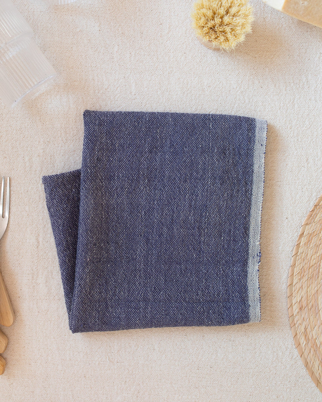 Indigo Hand Towel kd weave