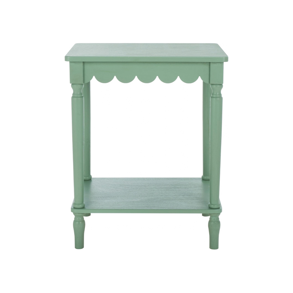 Mattie Scalloped Side Table in Mint Green Shop Fête