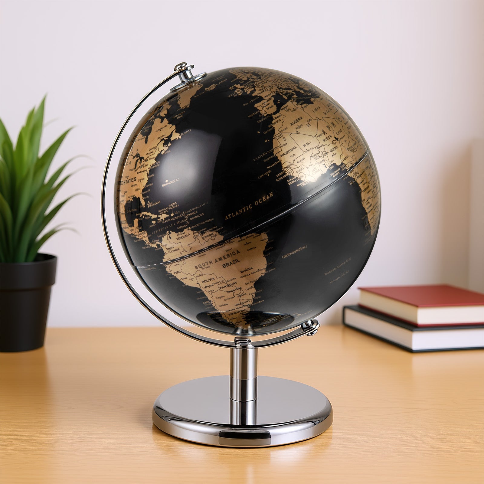 8" World Globe Modern Decorative Tabletop Earth Globe DirectDeals