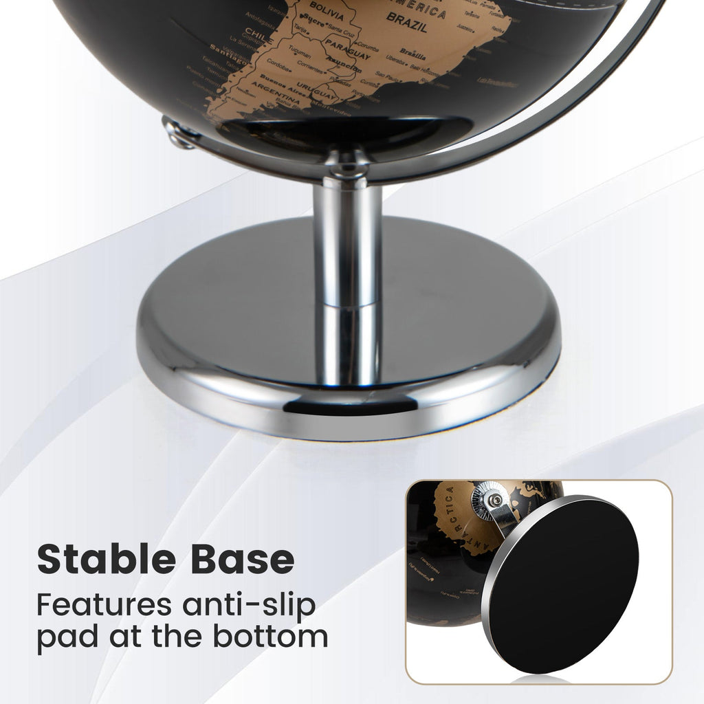8" World Globe Modern Decorative Tabletop Earth Globe DirectDeals