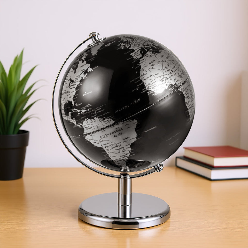 8" World Globe Modern Decorative Tabletop Earth Globe DirectDeals