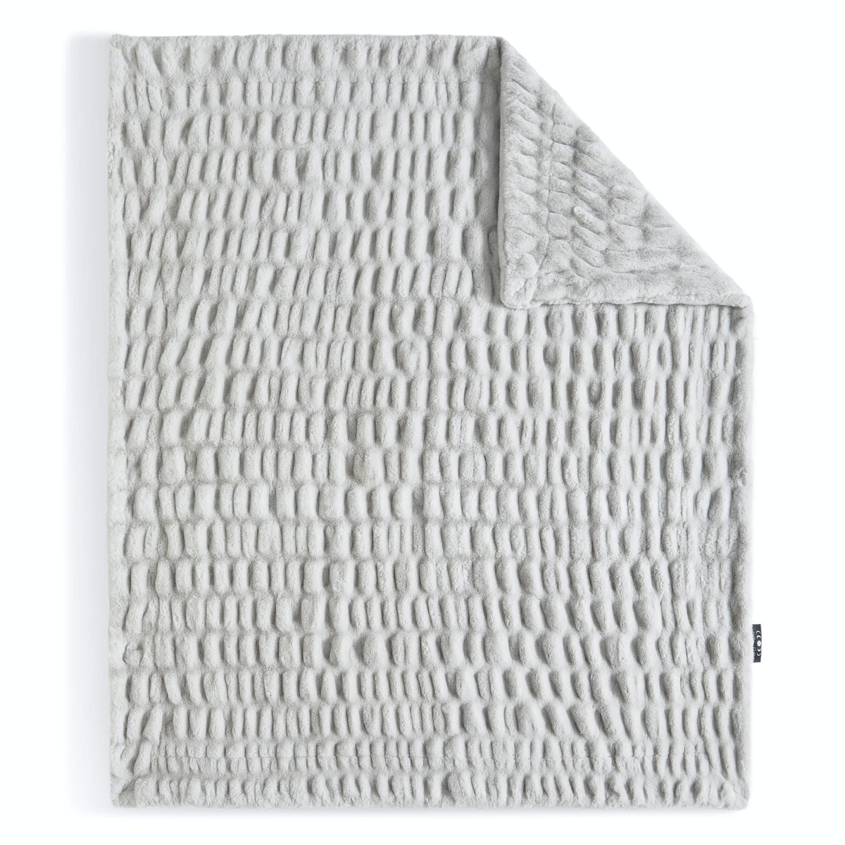 Rippled Faux Fur Throw Blanket Moon Pod