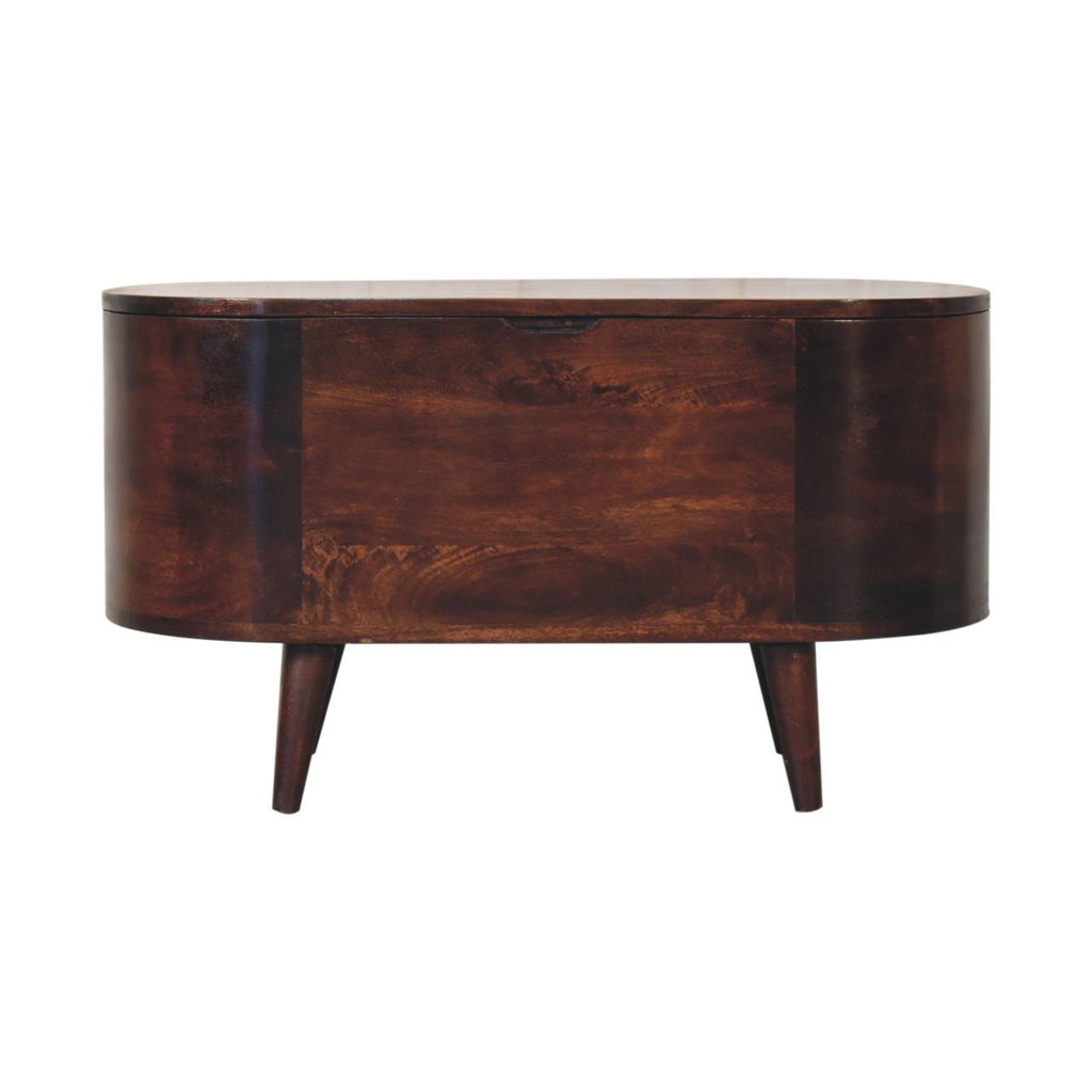 Rounded Lid Up Blanket Box Unique Piece Furniture