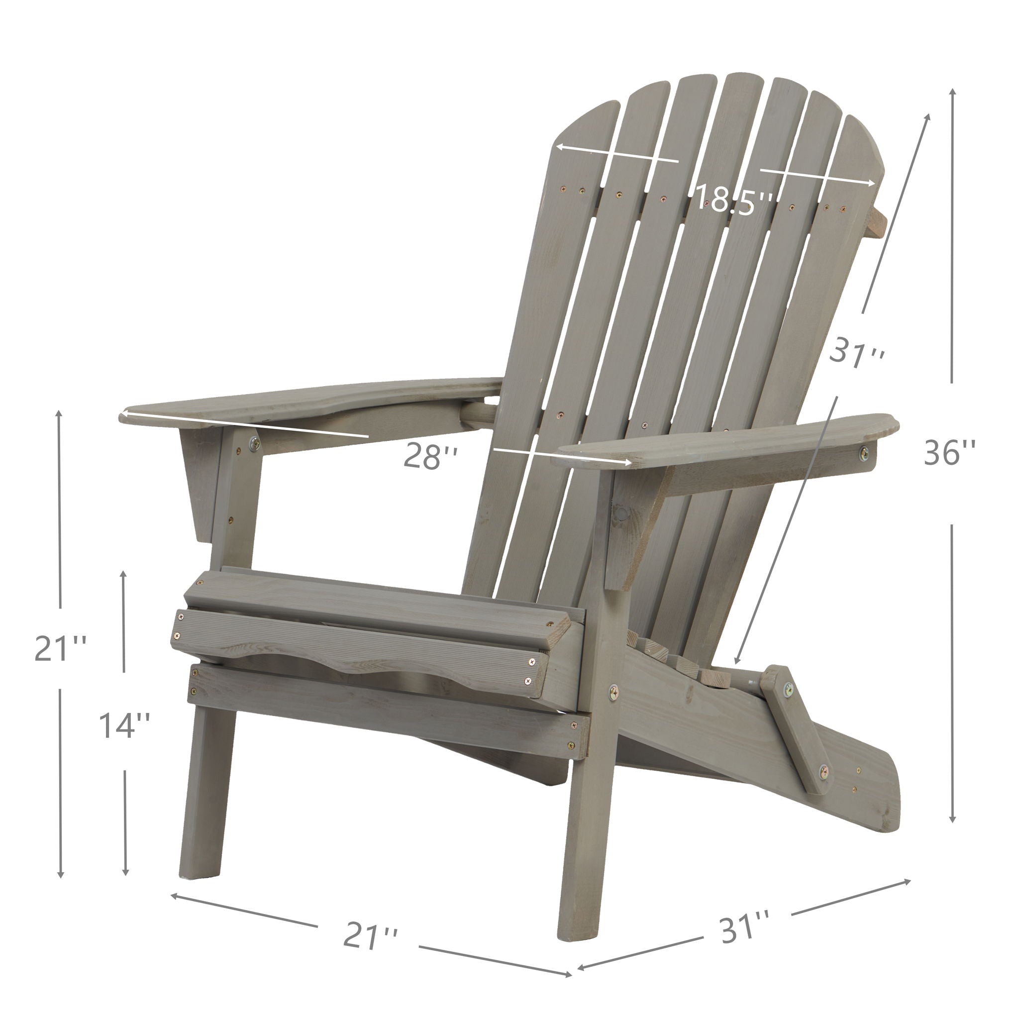 Oversize Outdoor Folding Adirondack Chair, Patio Chair For Garden Unique Piece Furniture
