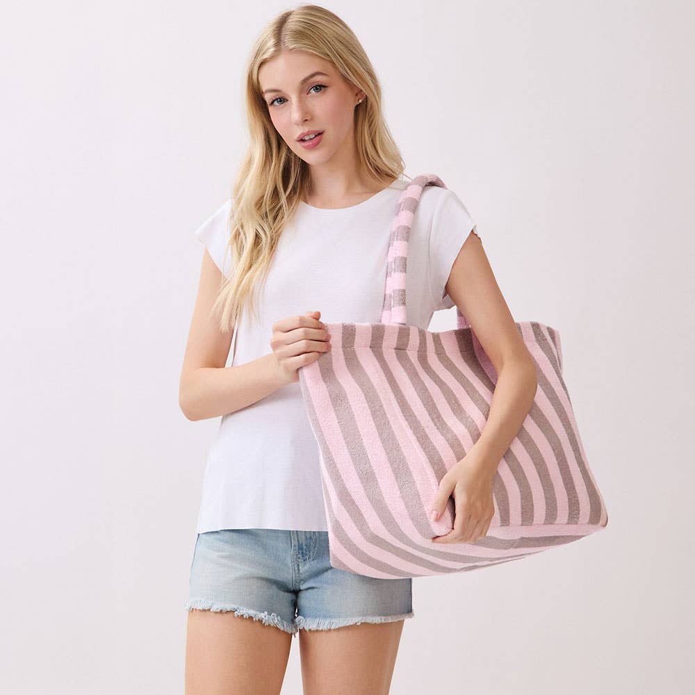Oversized Striped Terry Beach Tote Shop Fête