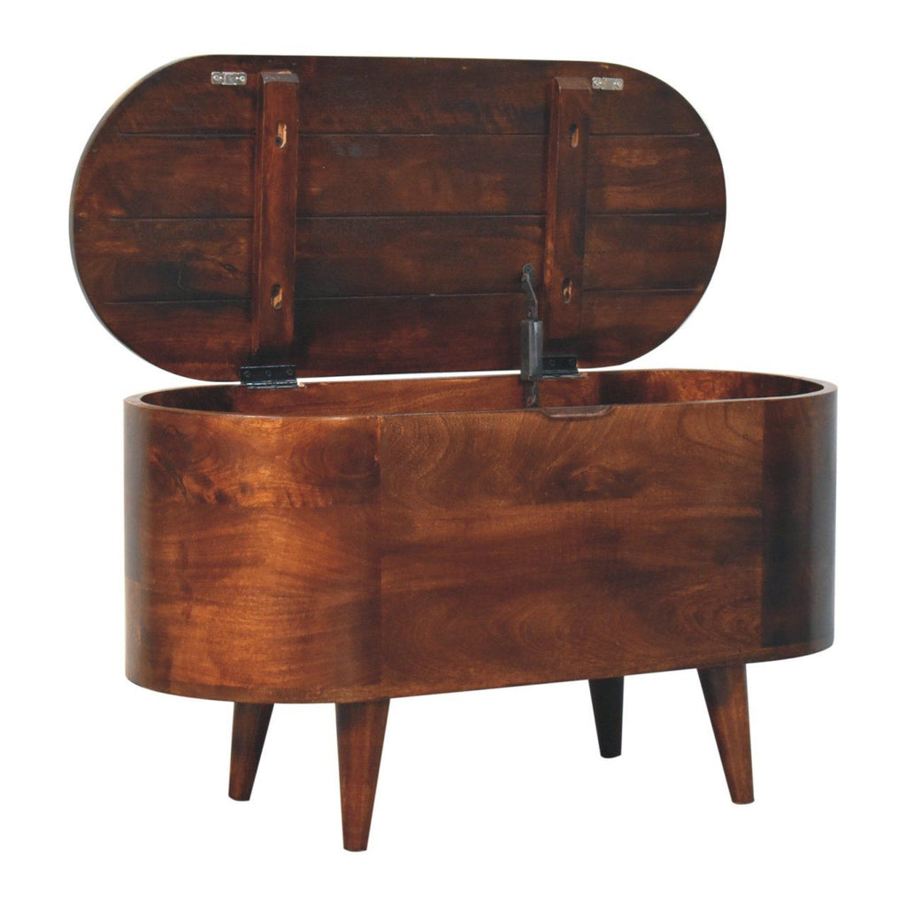 Rounded Lid Up Blanket Box Unique Piece Furniture