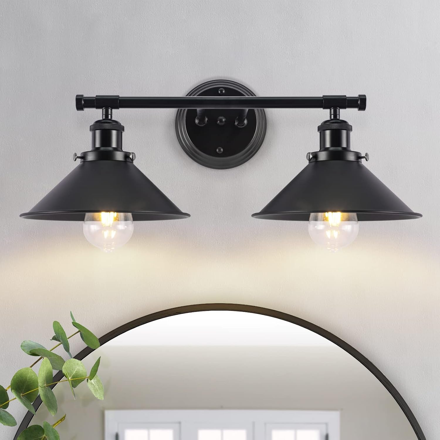 2-3 Matte Black Wall Sconce Farmhouse Decor