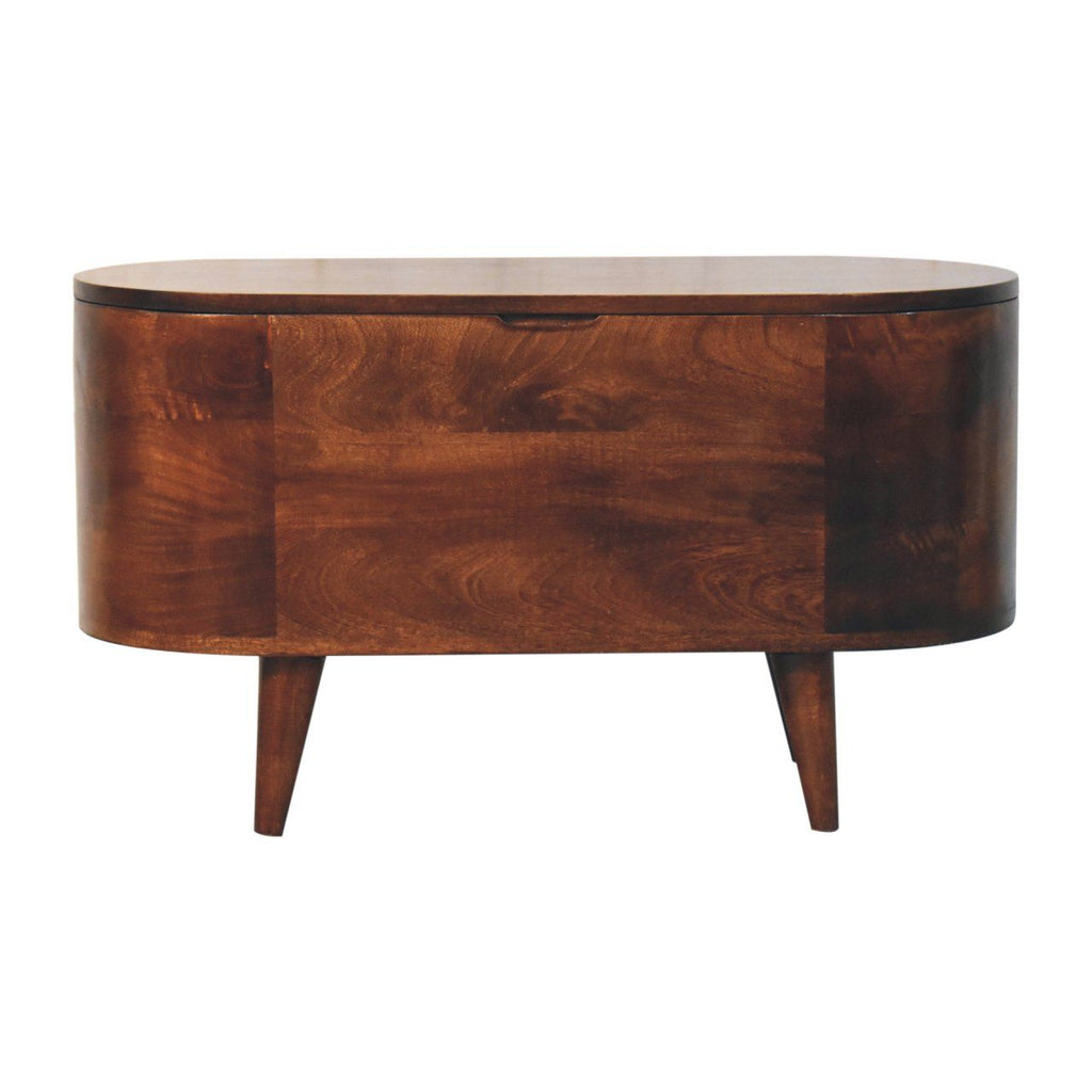 Rounded Lid Up Blanket Box Unique Piece Furniture