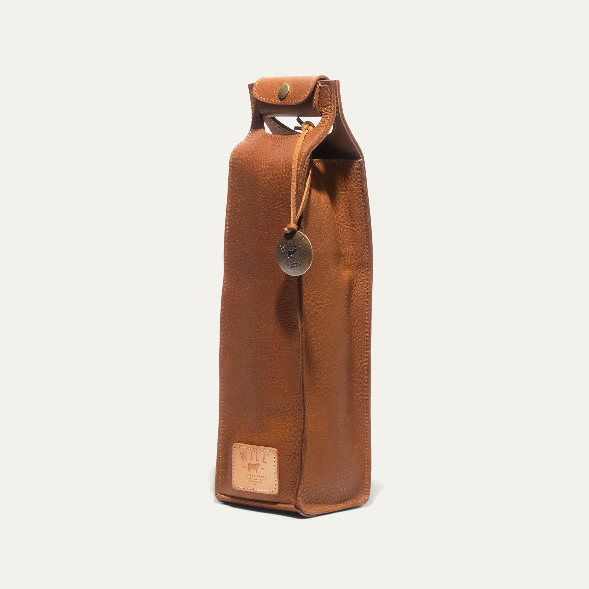 Single Leather Wine Case Will Leather Goods