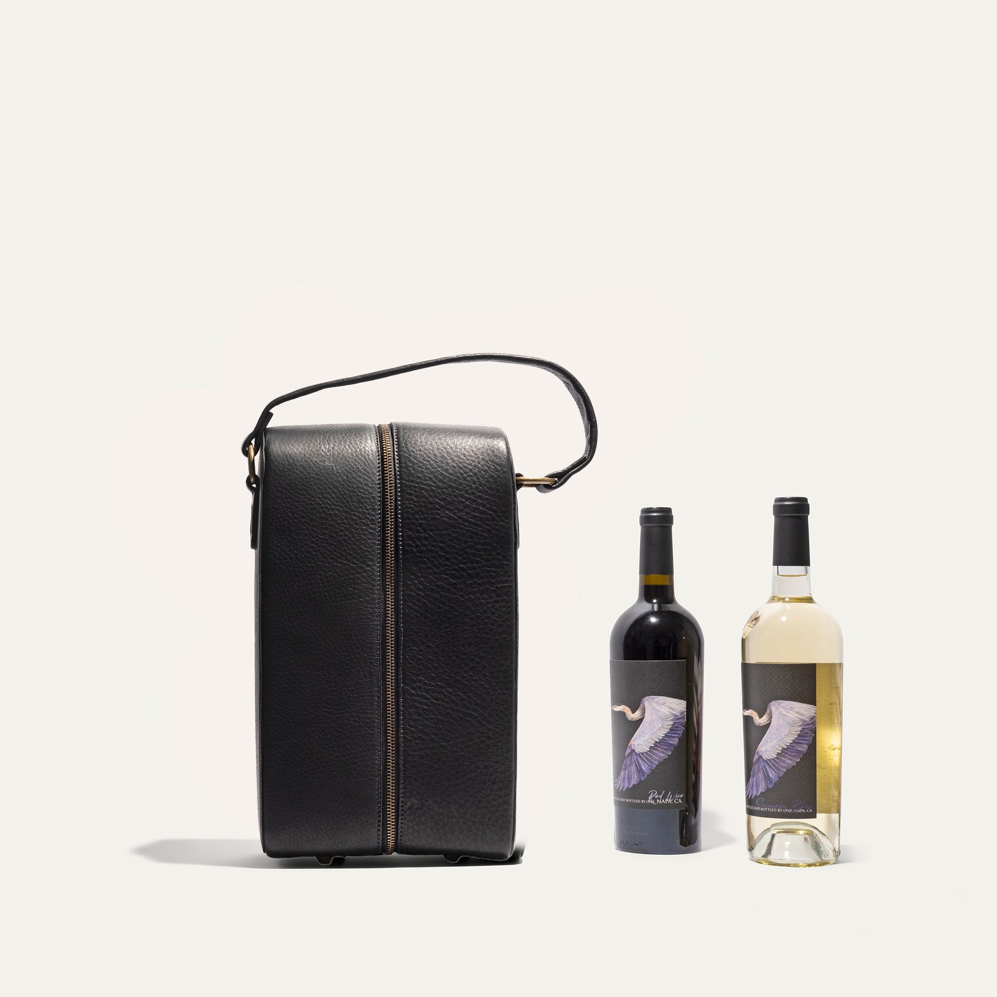 Hard Double Leather Wine Case Will Leather Goods